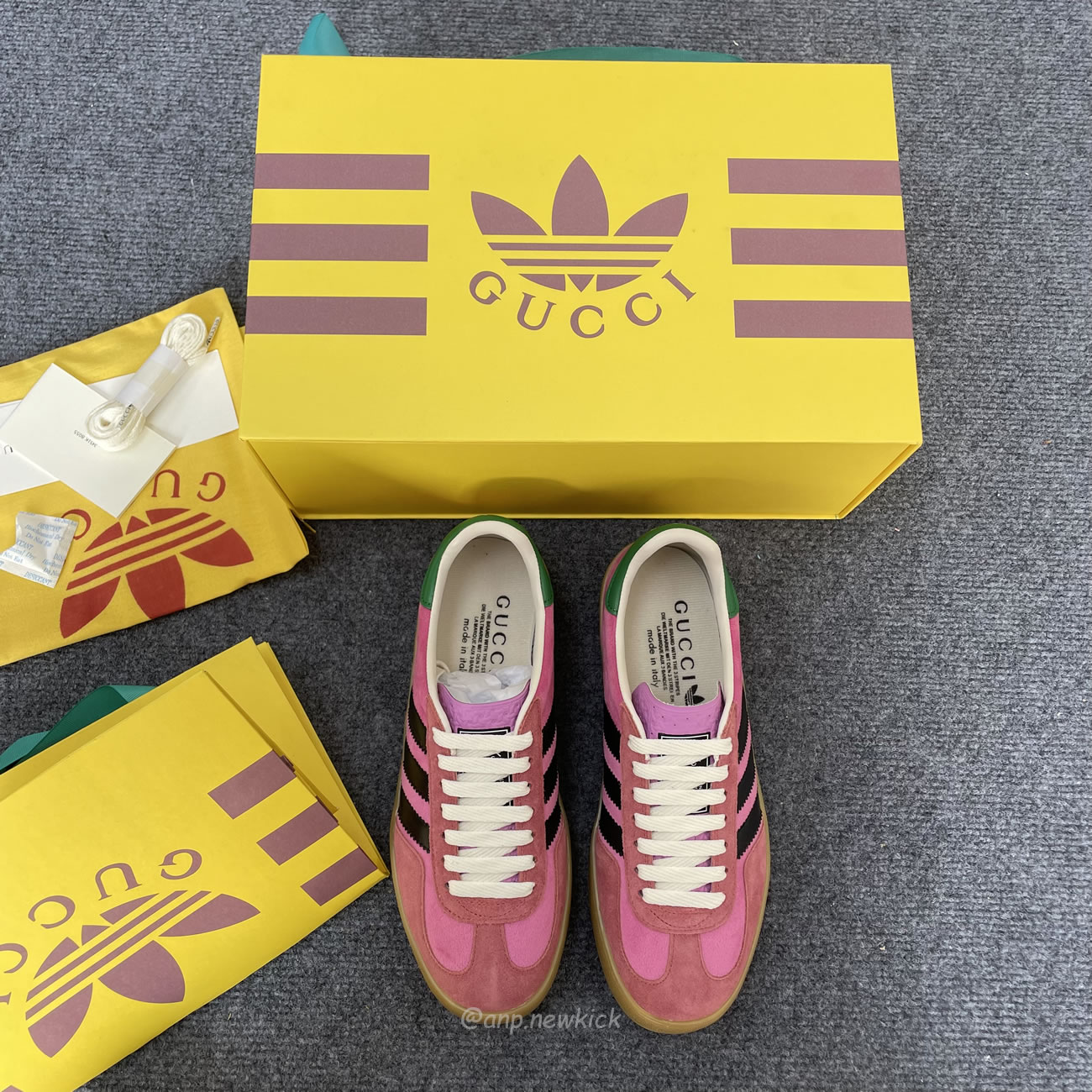 Adidas X Gucci Gazelle En Rosa De Mujer 707864 9stu0 5960 (2) - newkick.cc